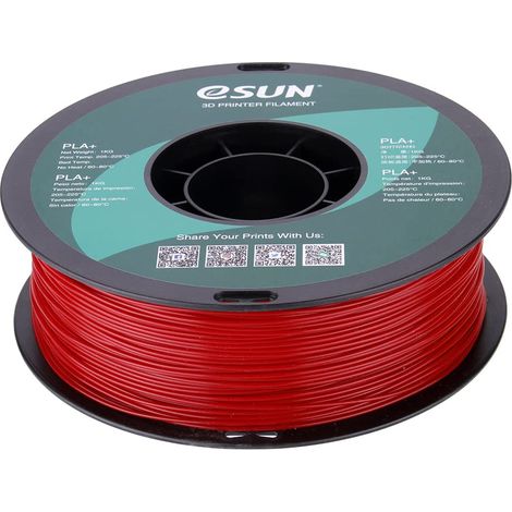 eSUN PLA+ Filament 1.75mm 1000g Fire Engine Red