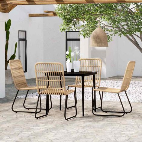 vidaXL Ensemble à manger de jardin 5 pcs Chêne (1/5)