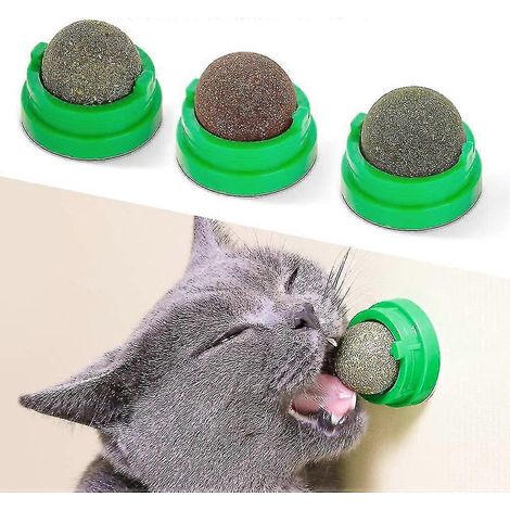 Silvervine Katzenminze-Bälle, essbares Katzenspielzeug zum Ablecken, sicheres und gesundes Kauspielzeug für Kätzchen, Zahnreinigungsspielzeug für Katzen