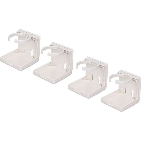 Porte-gobelet pliable, tasse à boisson réglable pour camping-car, voiture, bateau, montage Vertical ou mural, blanc, 4 pièces