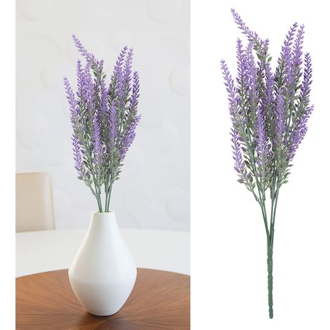 Künstlicher Lavendel-Brautstrauß, 25 Köpfe, Kunstblumen, Heimdekoration, Party, Hochzeit, Lila (1/3)