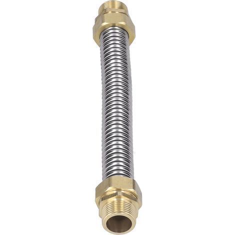 G3/4-Außengewinde-Anschlussschlauch aus Edelstahl für Gebläsekonvektoren und Warmwasserbereiter, 25 cm (1/5)
