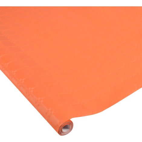 Nappe en papier Damasse 1.18 x 5 m Terracotta