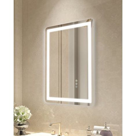 Miroir de salle de bain à LED - 50 x 70 cm miroir de maquillage (1/5)