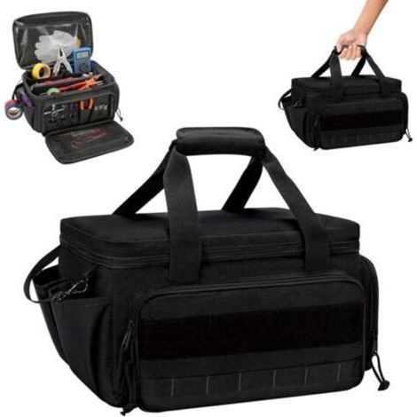 Petit Sac à Outils pour Homme,Organiseur de Rangement d'outils,Trousse de Transport pour Outils,Multifonctionnel Sac À Tactique,Sacoche Outils,Sac de Travail pour Réparateur,Électricien,Charpen (1/4)
