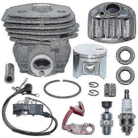 Kit cylindre 47 mm, piston, bobine d'allumage pour Husqvarna 359, 357, 357xp, 537, 15, 73-02 - Bon état (1/4)
