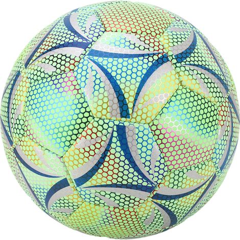 Ballon de football lumineux taille 5, résistant et lumineux, idéal pour les matchs nocturnes et l'entraînement. Cadeau idéal. (1/5)