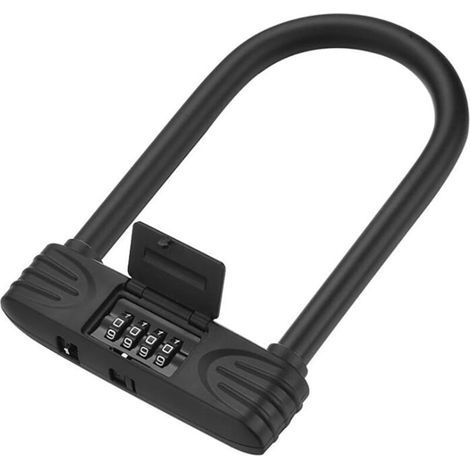 Cadenas en U Robuste, Combinaison Rotative à 4 Chiffres avec Mot de Passe avec Anse en U, Cadenas en U pour Vélo