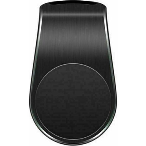 Supporto magnetico universale per telefono da auto, da fissare alla bocchetta dell'aria - Staffa a L nera [Confezionato] (1/5)