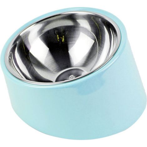 Gamelle pour chien et chat, gamelle inclinée antidérapante, moderne et élégante, support en mélamine avec acier inoxydable massif amovible