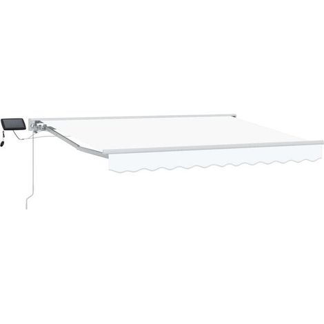 Cadre de store à persiennes manuel avec éclairage LED, blanc, 3 x 2,5 mètres (1/5)