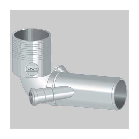 CURVA WC 2 ATTACCHI Ø40 ORING  Ø 100     MADE IN ITALY