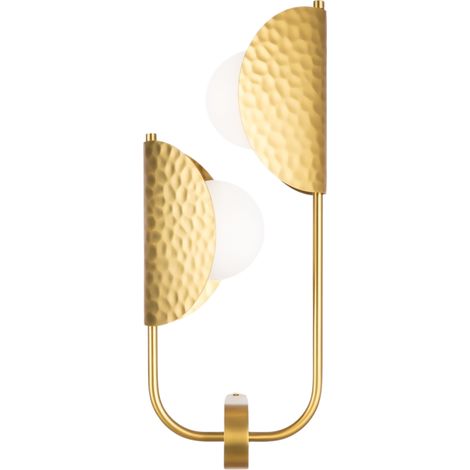 Maytoni Tropic II Lampada da parete moderna in ottone 2xG9 paralume bianco (1/5)