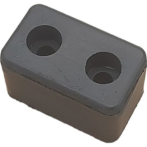 Tampone battisponda paracolpi in gomma misure 50x30x30 2 fori (1/2)