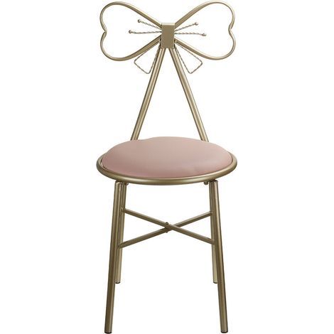 Hocker für Make-up 79,5 cm – Bezug aus rosa PU-Leder – Tragfähigkeit 150 kg – Für Schlafzimmer und Badezimmer – Modernes Design (1/4)