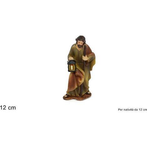 TrAdE Shop Traesio - Statuina San Giuseppe 12cm Per Presepe In Resina Decoro Natale Natalizi Natività - (1/2)