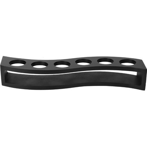 Étagère en bambou pour 6 bouteilles de vin, porte-verres et gobelets, présentoir organisateur (1/5)