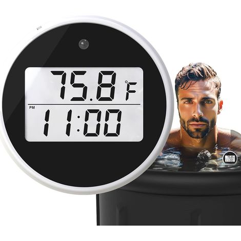 Thermomètre de plongée froide - Minuterie, thermomètre de bain de glace étanche à l'eau Thermomètre à eau flottant pour bain de glace, thermomètre de piscine de température de l'eau pour toutes les
