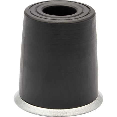 WAGNER Fermaporta VULKANO MIDI - Diametro Ø 36 x 35 mm I Fermaporta a pavimento/muro da avvitare I Fermaporta in gomma piena con base in zinco pressofuso effetto inox - 15208111 (1/4)