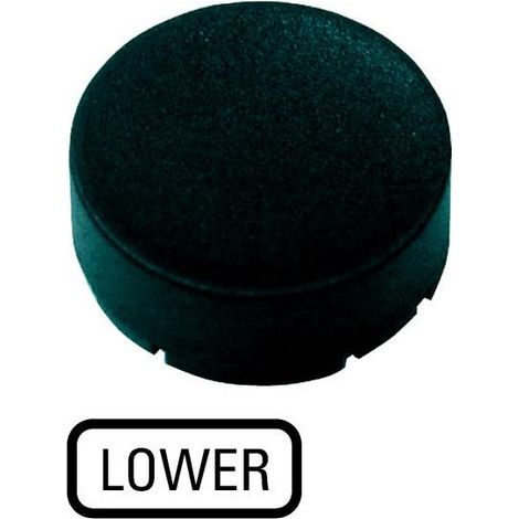 Étiquette saillante noire LOWER EATON M22-XDH-S-GB18
