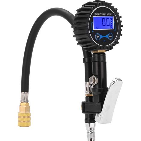 Manomètre de pression d'air des pneus, affichage numérique LCD, surveillance du gonfleur pour voitures, motos, petits et moyens camions (1/5)