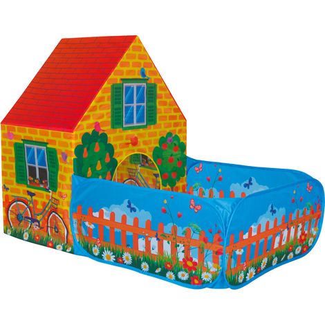 Tenda da Gioco per Bambini 150x90x110 cm con Apertura Pop-Up Garden House Multicolore