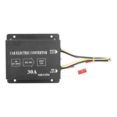 QORVA- Convertisseur de tension 30A 360W DC 24V à 12V – Régulation à découpage – Coque métal résistante – Alimentation appareils 12V (1/5)
