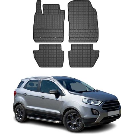 OMAC Tapis de Sol Compatible avec Ford Ecosport 2017-2020 Caoutchouc Noir