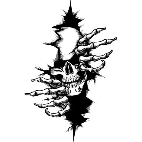 CCYKXA  Skull Head Horror Stickers Decal Sticker for Car Vehicle Automobile Sticker (12x18 cm, 2 pieces)