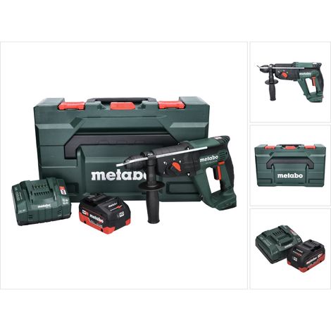 Metabo KH 18 LTX 24 martello combinato a batteria 18 V 2,1 J SDS plus + 1x batteria ricaricabile 8,0 Ah + caricatore + metaBOX