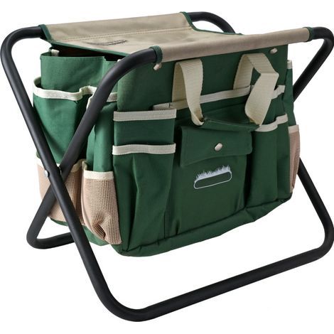 Folding camping chair with removable storage organizer, tote bag, fishing stool (1/5)