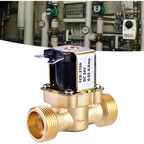 3/4" DC 24V Magnetventil aus Messing, normalerweise geschlossen, zur Wassersteuerung