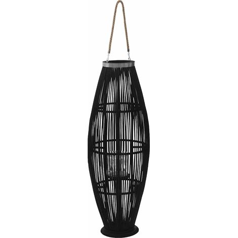 Teenpull – Hängender Kerzenleuchter Bambus Schwarz 95cm (1/5)