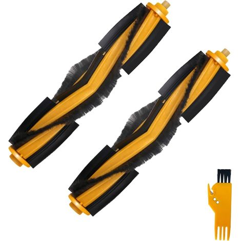 Ensemble de 2 brosses rotatives, pièces de rechange pour la brosse principale (brosse de nettoyage incluse), compatible avec l'ensemble d'accessoires pour aspirateur Ecovacs DEEBOT OZMO 920 950 T8 (1/5)