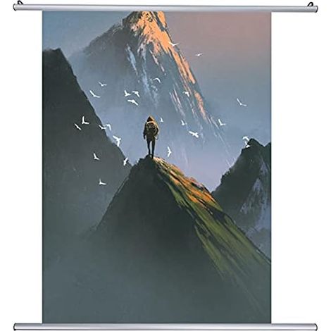 Cocoarm Clip Rail pour Affiches, 2 Barres de Suspension en Aluminium 1m (100cm) pour Bannières Textiles, Posters et Photos - Porte-Affiche Mural Sans Outil (1/5)