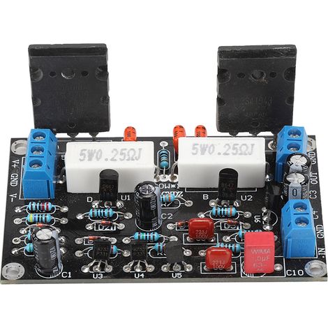 Carte Amplificateur Audio 100W avec Transistors 2SC5200 et 2SA1943, Protection Intégrée (1/5)
