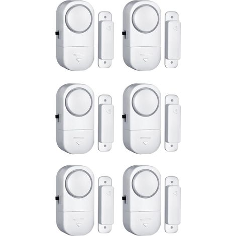 Capteur d'alarme de porte antivol 6 pièces, alarme de fenêtre sans fil, alarme de porte et de fenêtre