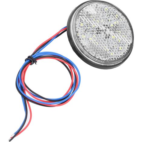 Feu arrière de remplacement 12 V à 24 LED (blanc) pour motos, fourgonnettes, camions et camping-cars. (1/5)