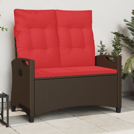 Maison Exclusive - Gartenbank Braun und Rot 105 x 60 x 112 cm Sta (1/5)