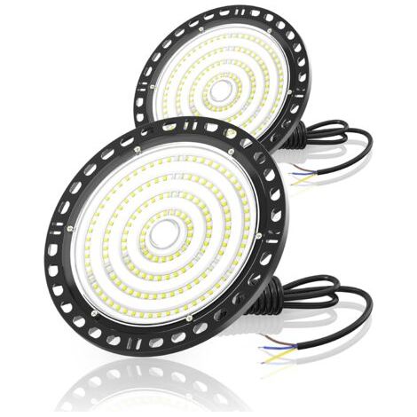 Éclairage d'atelier, projecteur LED industriel, éclairage de garage, lumière blanche froide 6 500 K, plafonnier étanche IP65 pour garage, atelier, entrepôt, usine, salle de sport, sous-sol (1/5)