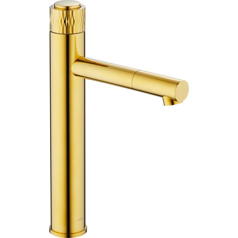 Mexen Diamond hohe Waschtischarmatur, Gold - 71510-50 (1/2)