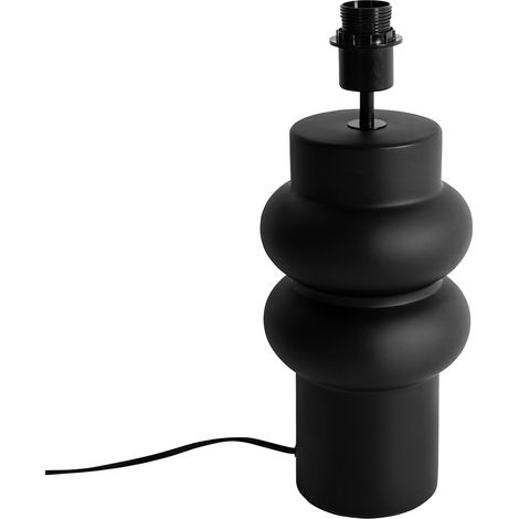 Design-Tischlampe aus schwarzer Keramik 17 cm ohne Schirm - Alisia