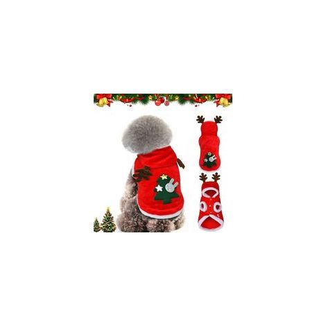 Manteau de Noël à capuche pour petit chien, costume d’hiver, taille XS – (1/4)