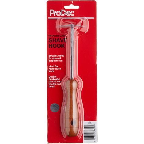 ProDec Trianglar Shave Hook with Wooden Handle