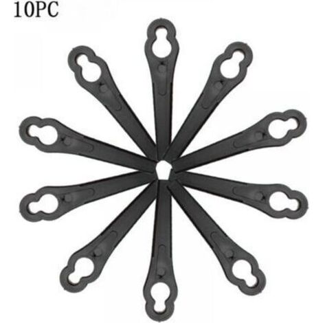 Lames de Rechange pour Coupe-Bordure, 10 Pcs Lames Coupe Bordure, Lame Tondeuse à Gazon Univers, Remplacement des Lames de d'Herbe..DEBUNS (1/5)