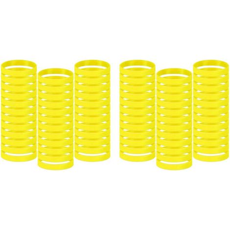 200 Pcs Bracelets en Caoutchouc de Couleur Unie Bracelet en Silicone Sport Élastique en Caoutchouc en Vrac Bracelets pour Adultes (Jaune)
