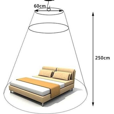 Moustiquaire de Lit - - Rond - Polyester - Intérieur - Lavable (1/4)