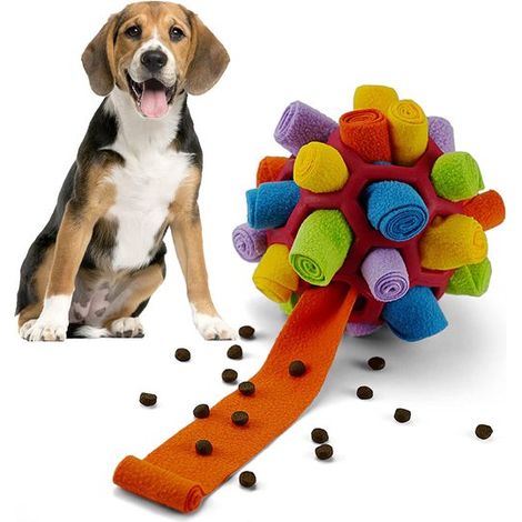 Palla olfattiva - Palla sicura per snack - Materiale - Tappetino olfattivo per cani - Tappetini olfattivi per cani e cuccioli - Agility per cani - Tappetino da leccare - Gioco di puzzle per cani (1/5)