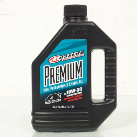 Huile moteur minéral 1L Maxima 10W30 pour moto 4 temps 10W-30 API