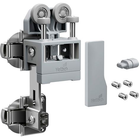 Ferrure de base wingline l pour portes coulissantes pliantes sans guidage bas - Côté de ferrage : Gauche - Fermeture automatique : Sans - HETTICH